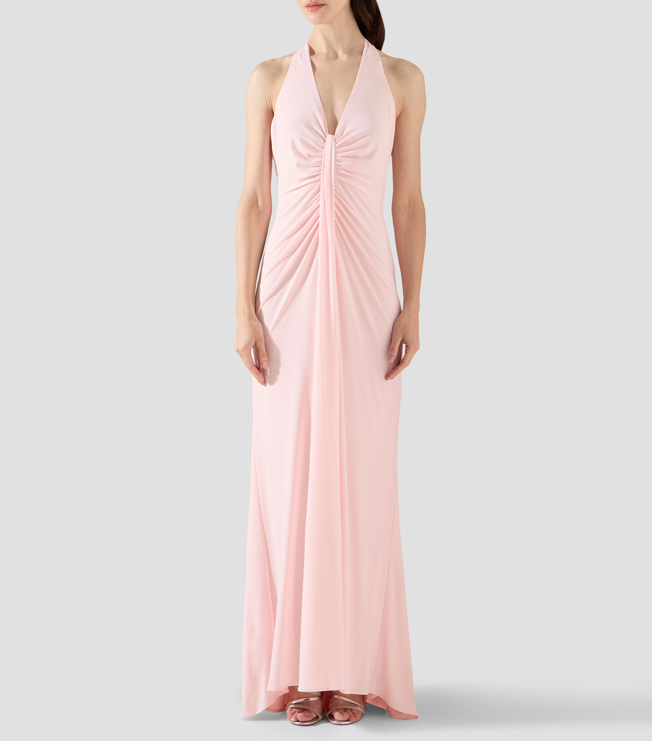 Vestido de fiesta largo liso Mujer